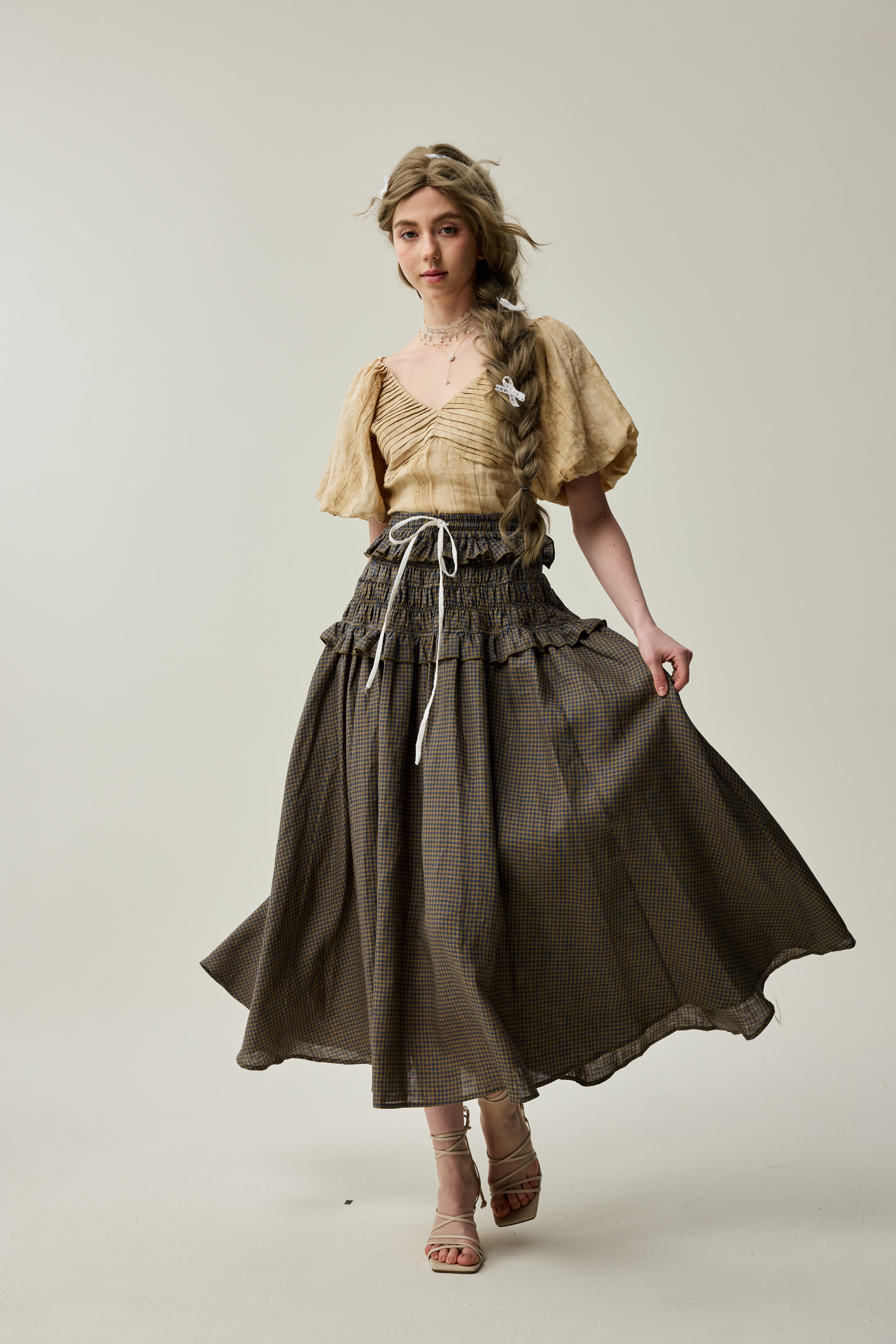 Wind 33 | Ruffled linen skirt – Linennaive