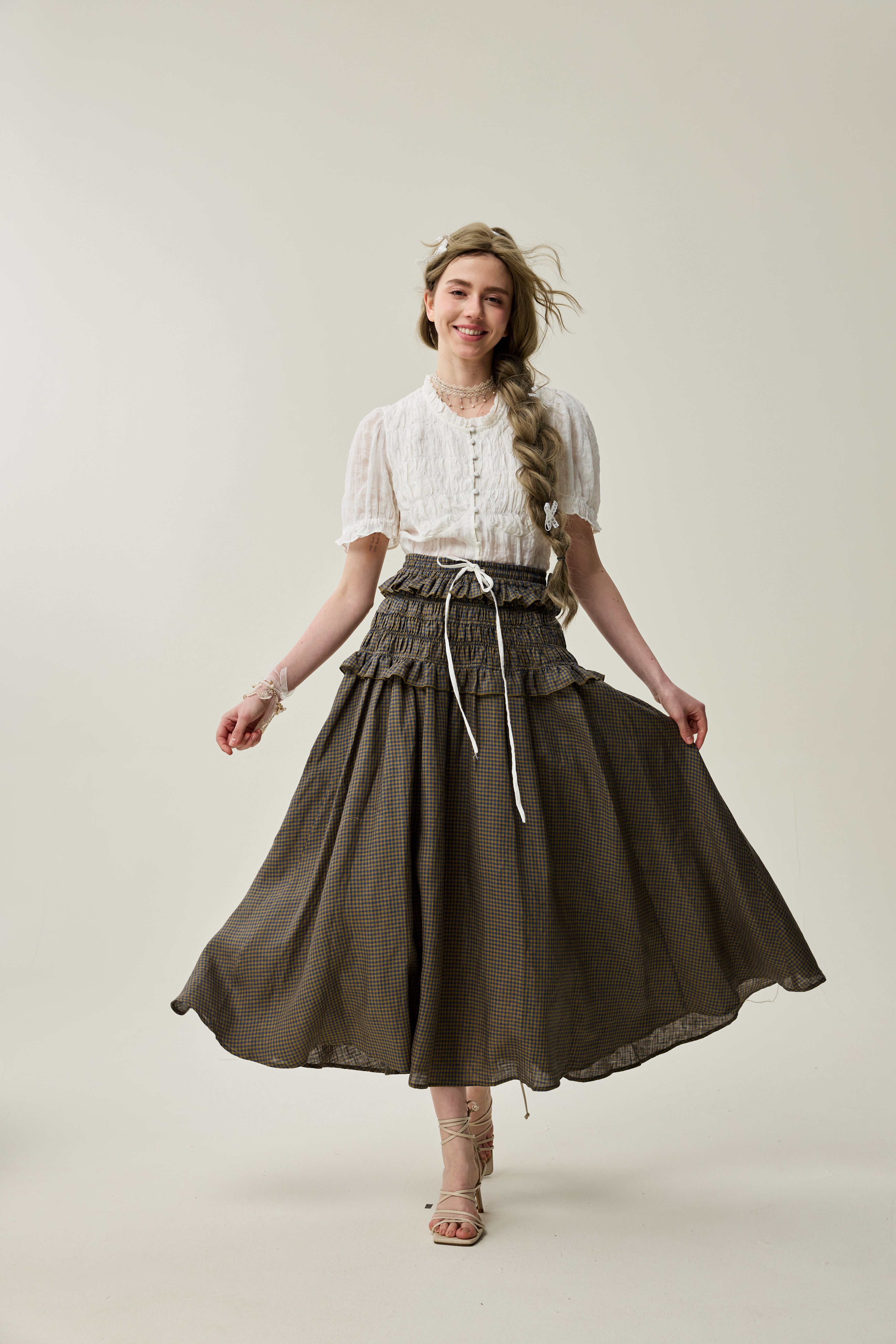 Wind 33 | Ruffled linen skirt – Linennaive