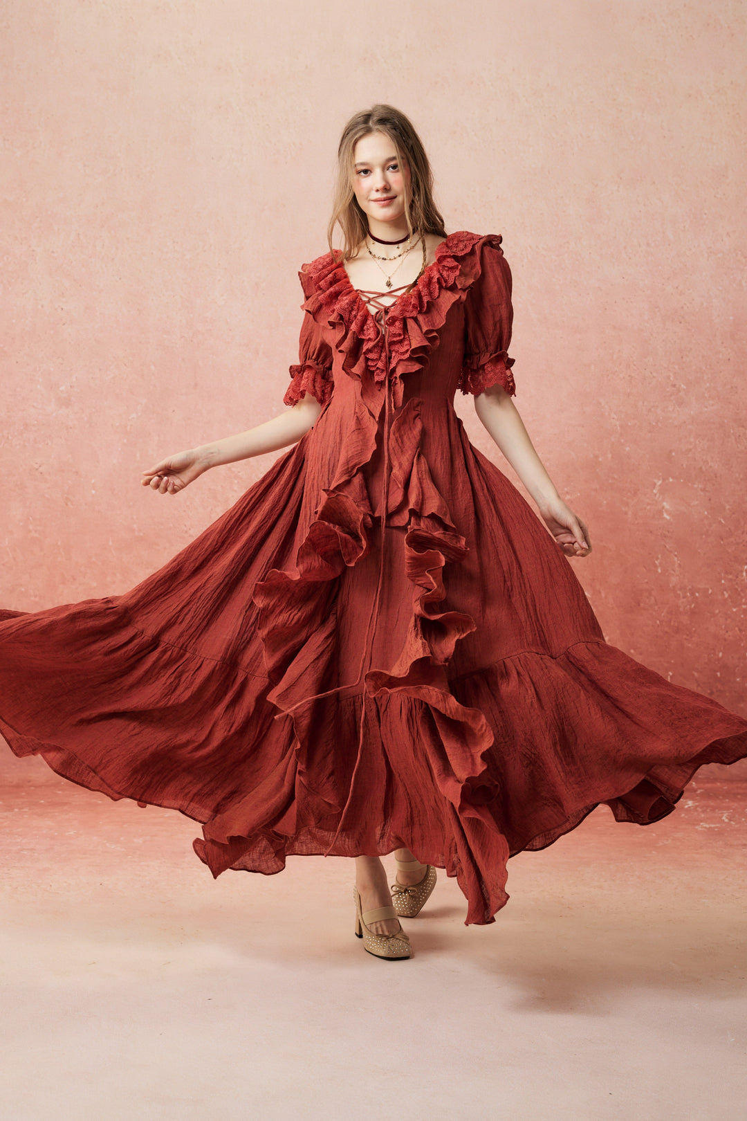 Dewdrops 16 | Maxi Linen Dress Gown