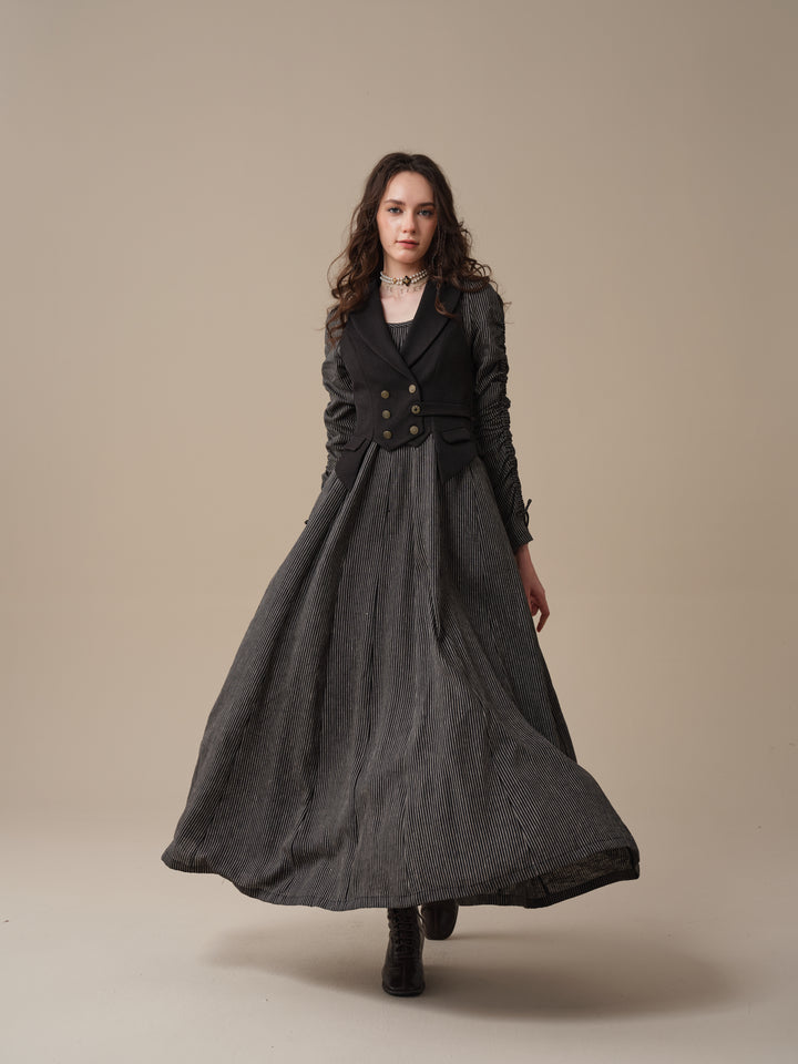 Crystal 17 | Victorian maxi linen dress