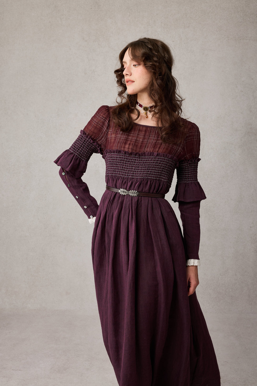 Orchid 19 |romantic linen gown