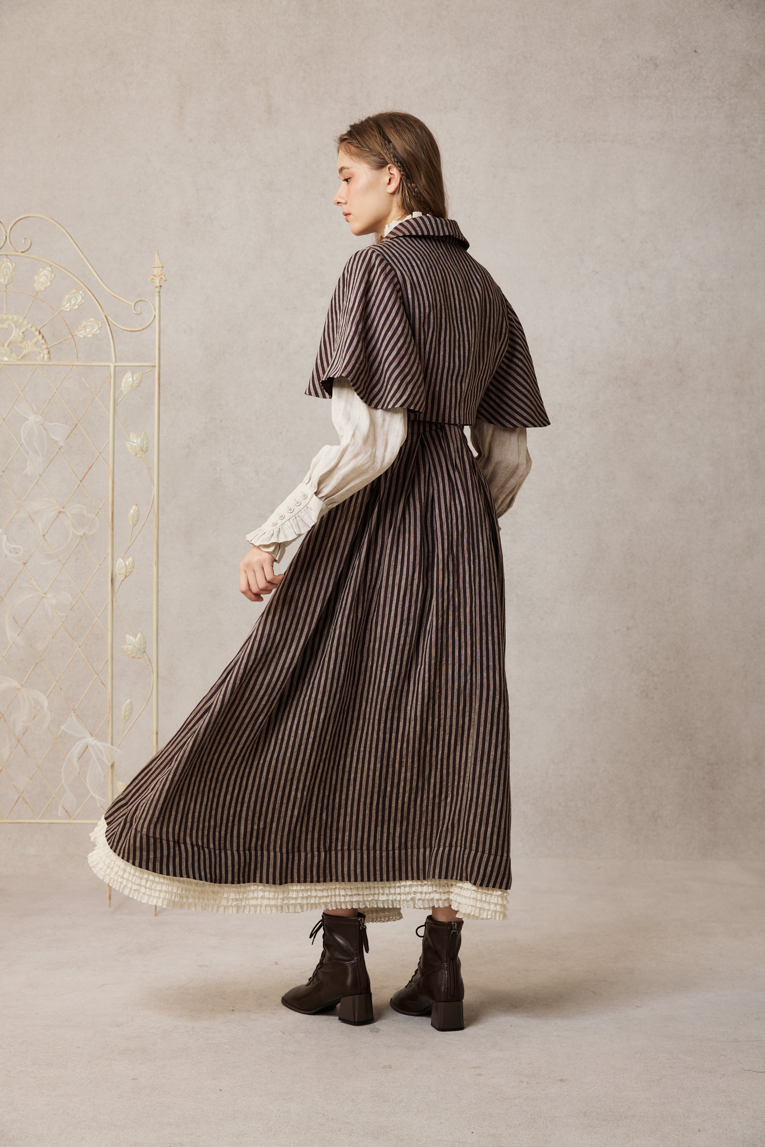 Clarise 22 | Retro Linen Skirt – Linennaive