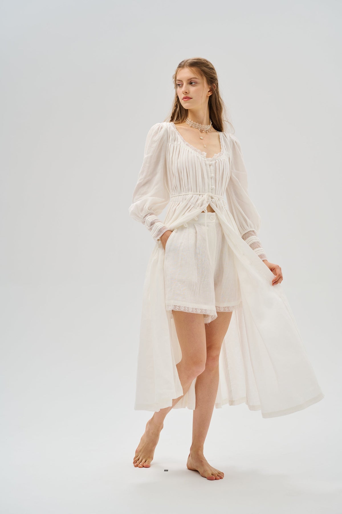 Josefina 19 | Dreamy Pleated Linen Dress Gown