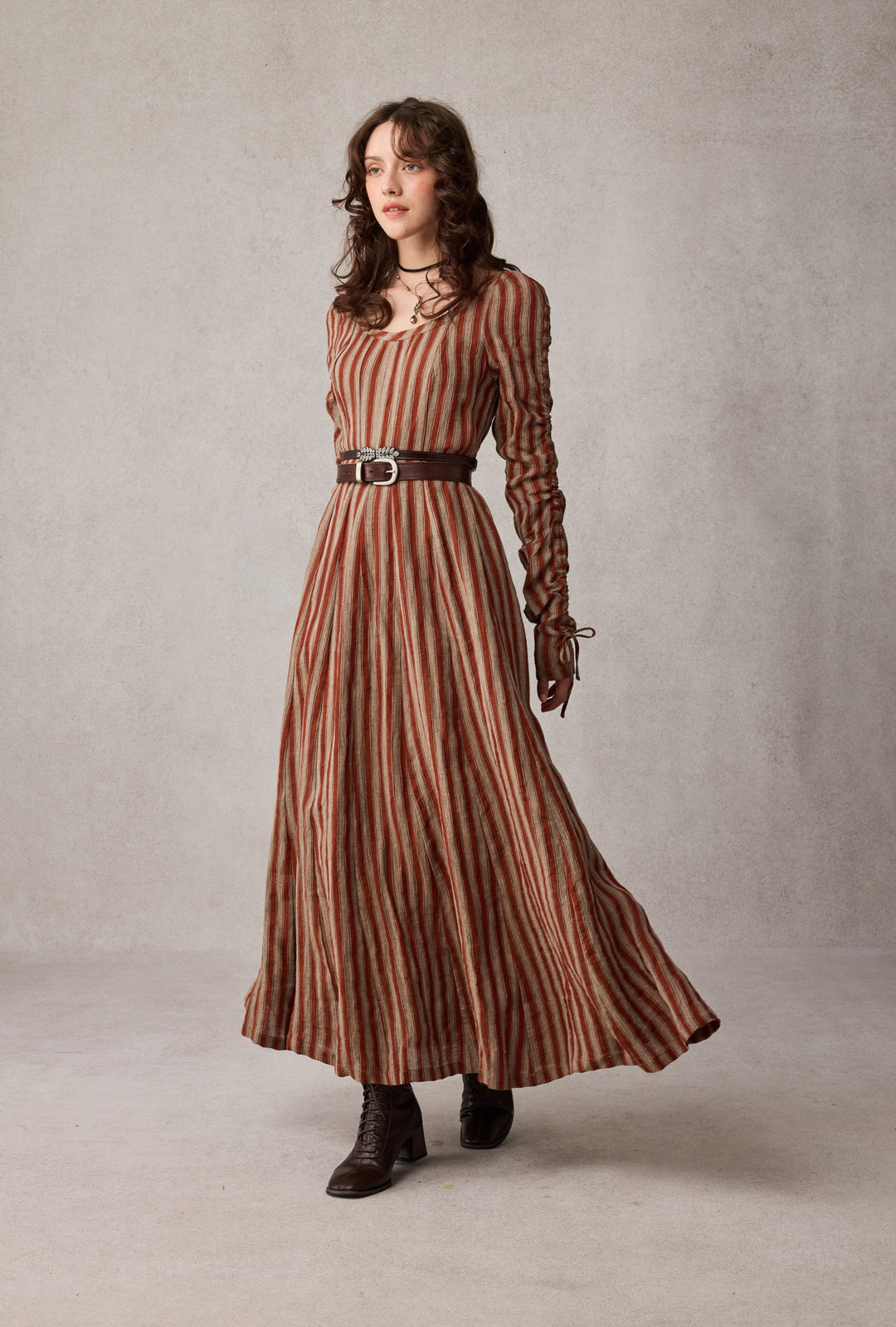 Crystal 17 | Victorian maxi linen dress