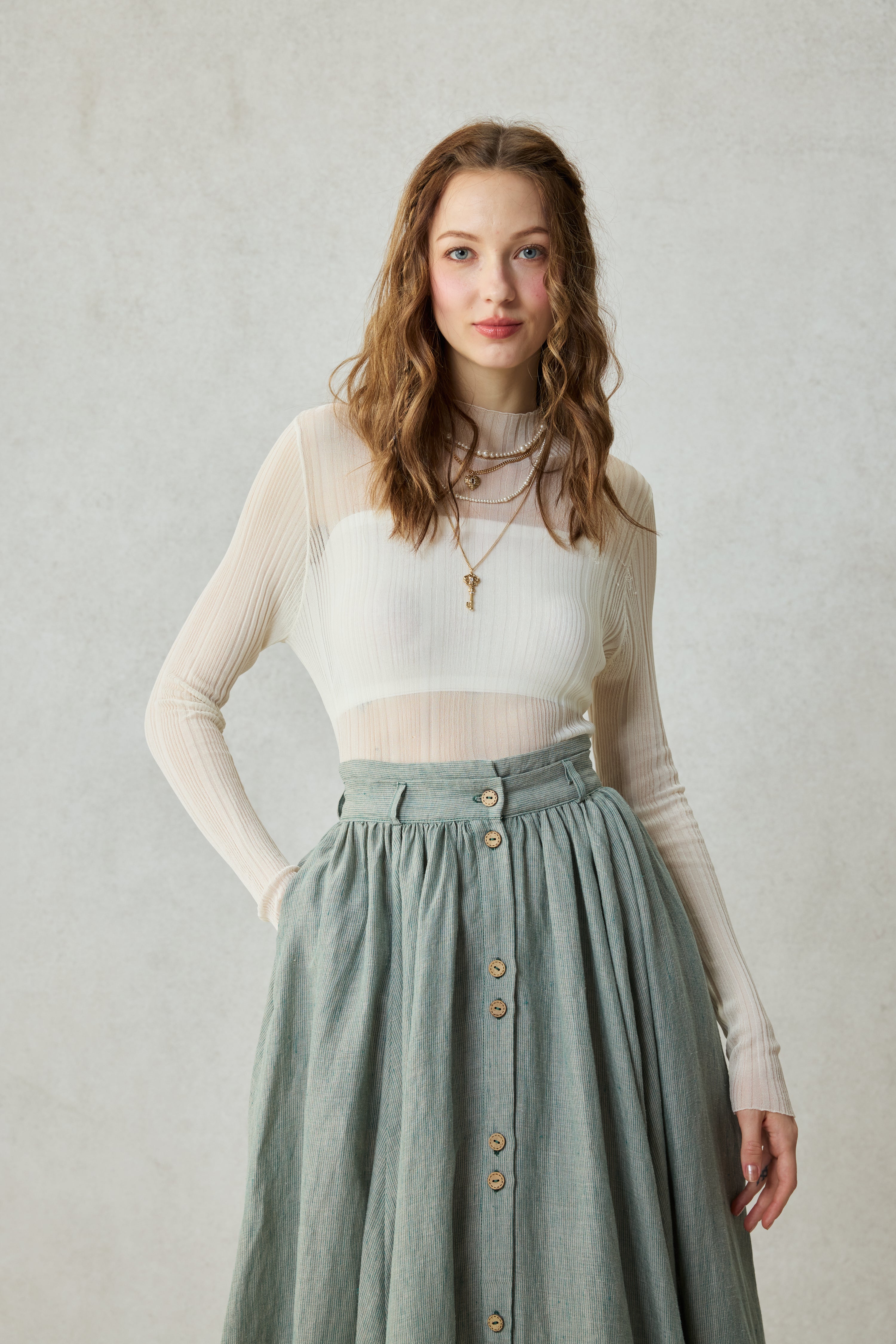 Dorothy 27 | Ruffled maxi linen skirt – Linennaive