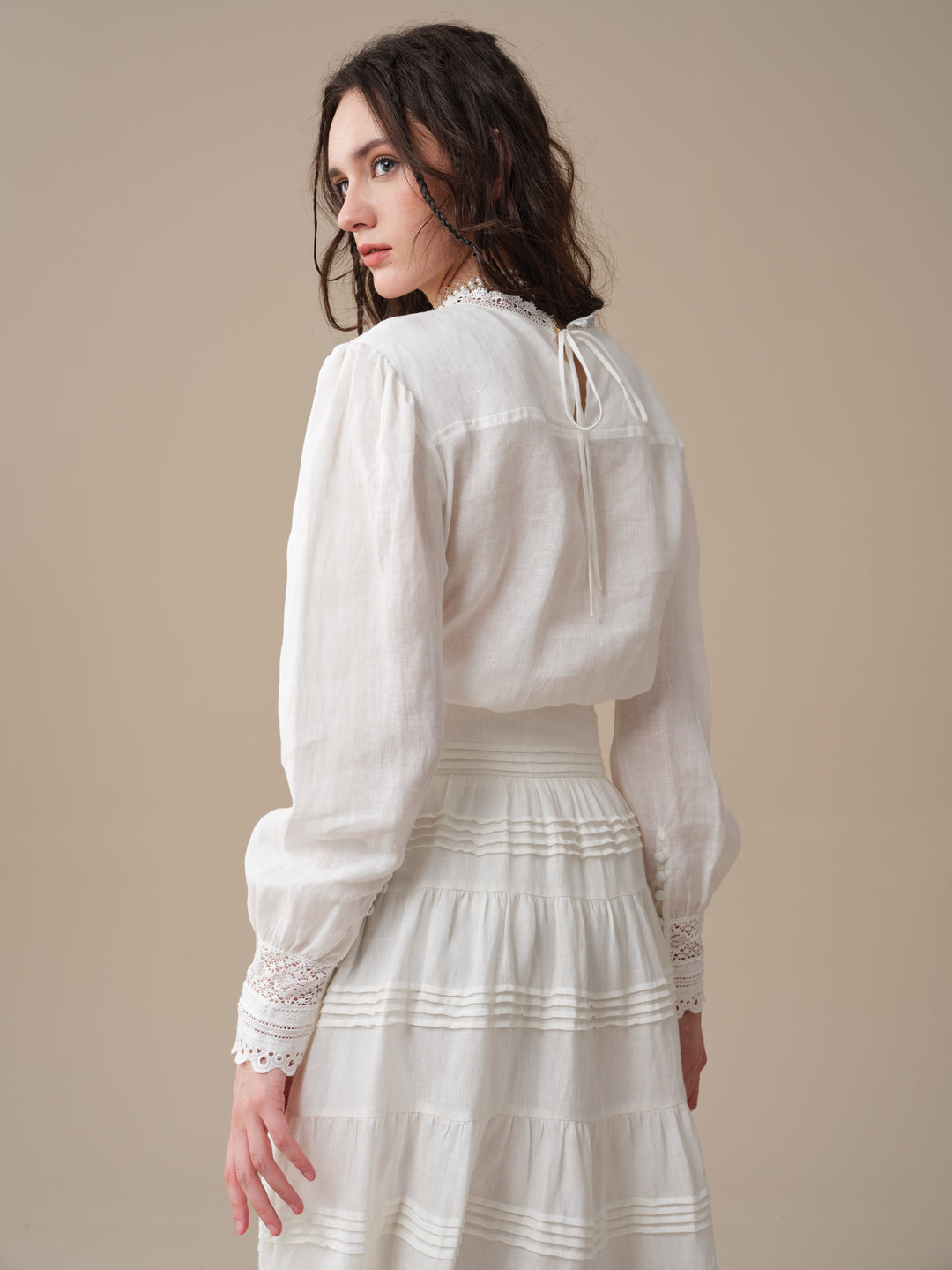 Minna 21 | Edward Linen Lace Blouse