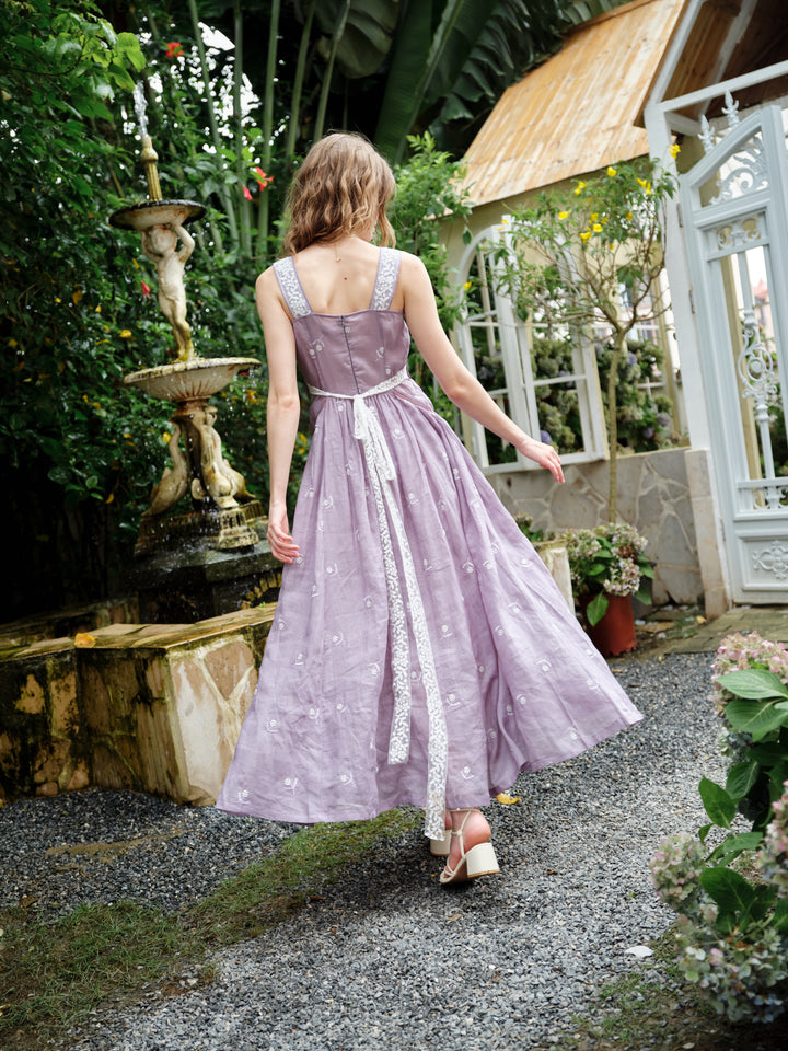 Juliet | Lace & Linen Dress Gown