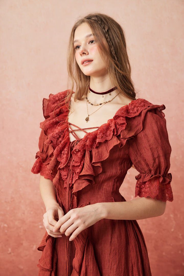 Dewdrops 16 | Maxi Linen Dress Gown