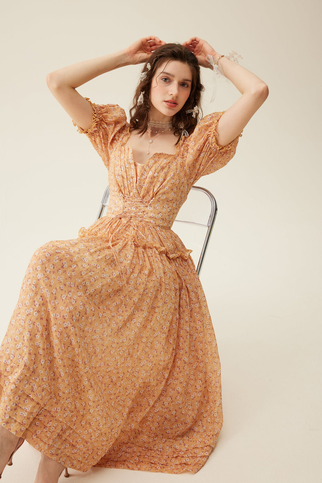 Julia 35 | Floral linen dress Midnight Floral / L Julia 35 | Floral linen dress Midnight Floral / L