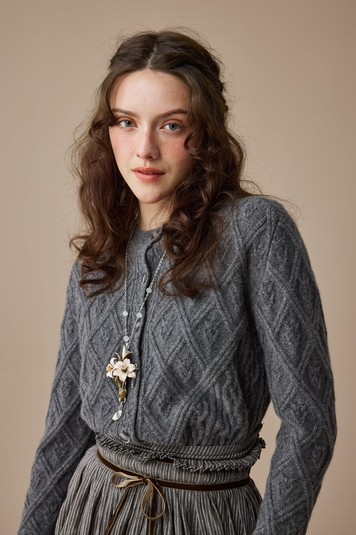 Flurry 17 | 100% Wool Sculptured Knitwear Cardigan