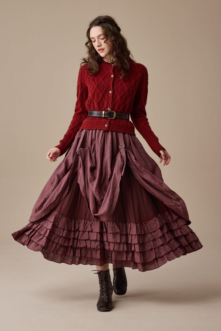 Anna 21 | Layered Linen Skirt (Adjustable)