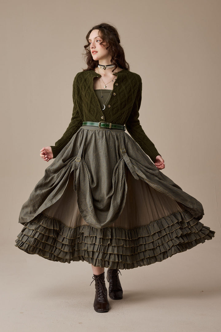 Anna 21 | Layered Linen Skirt (Adjustable)