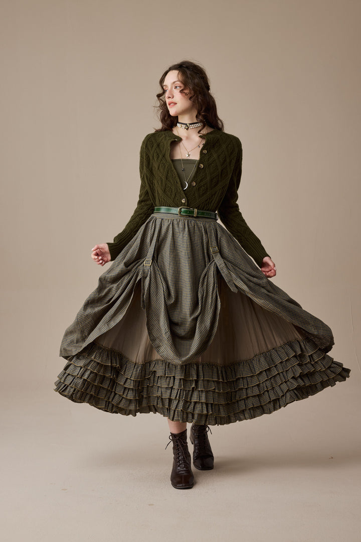Anna 21 | Layered Linen Skirt (Adjustable)