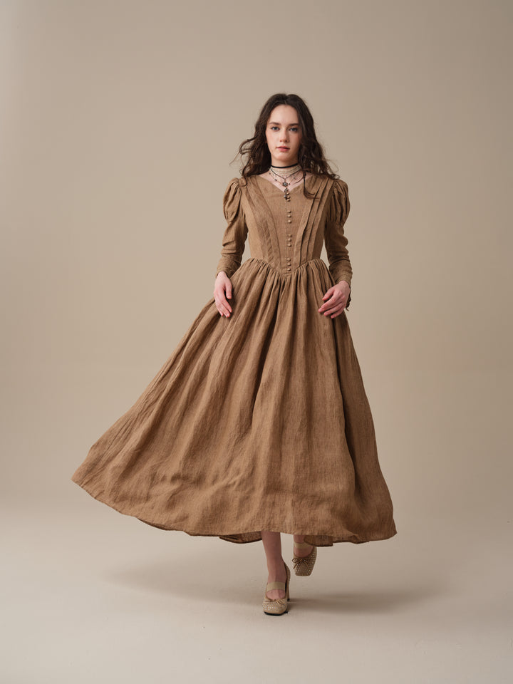 Madder 05 | Tailored Linen Corset Dress