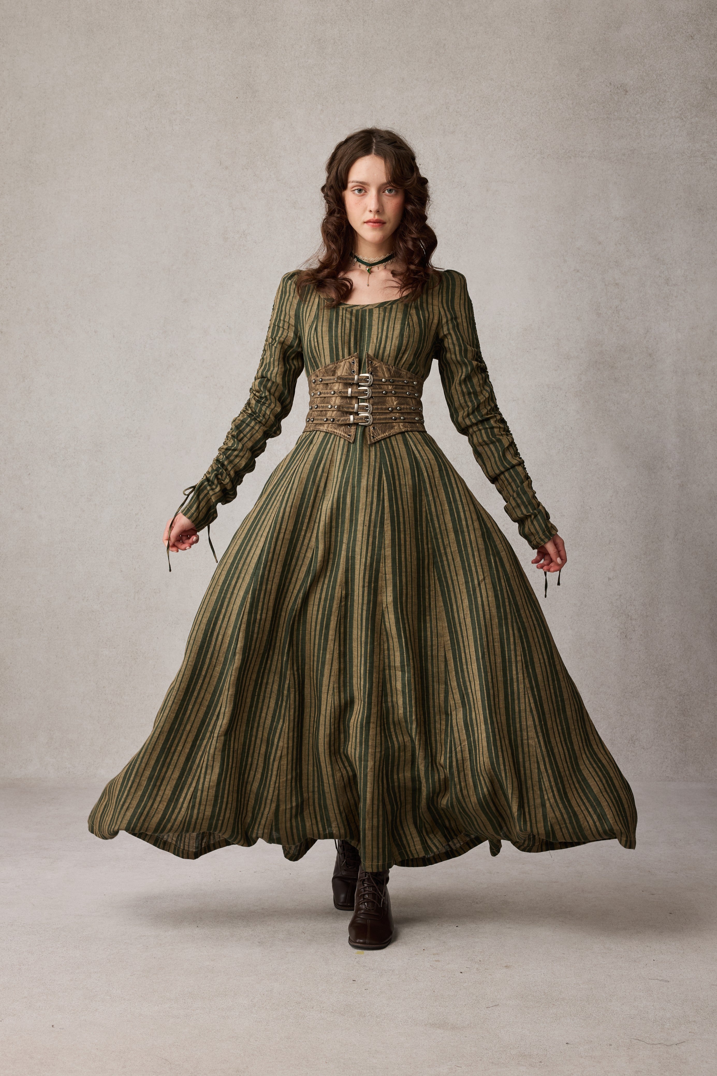 Crystal 17 | Victorian maxi linen dress – Linennaive