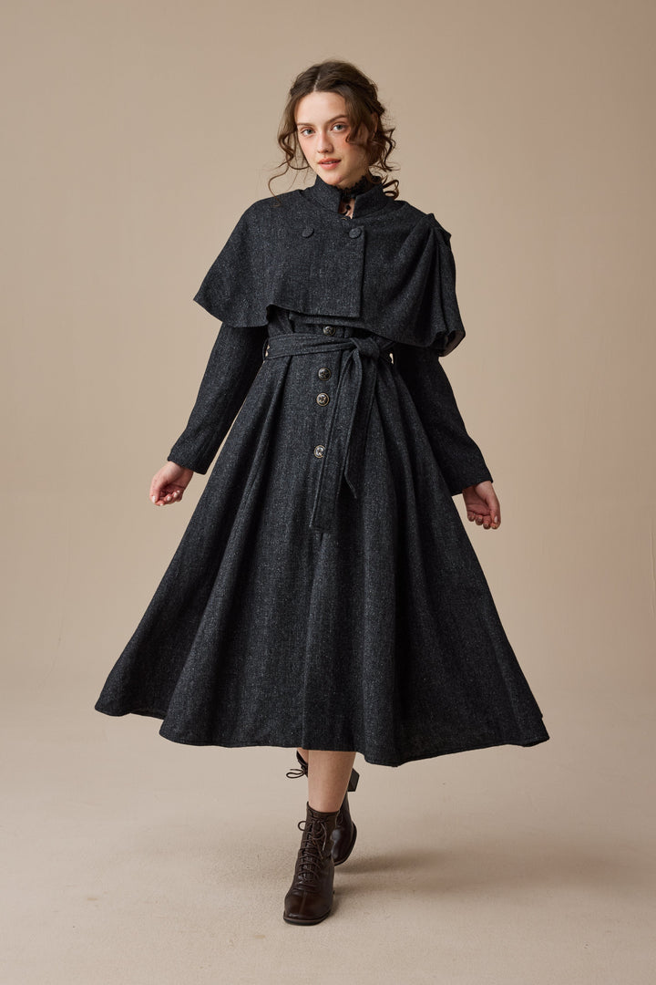 Wendy 15 | 100% Wool Dress & Cape (2 pieces)