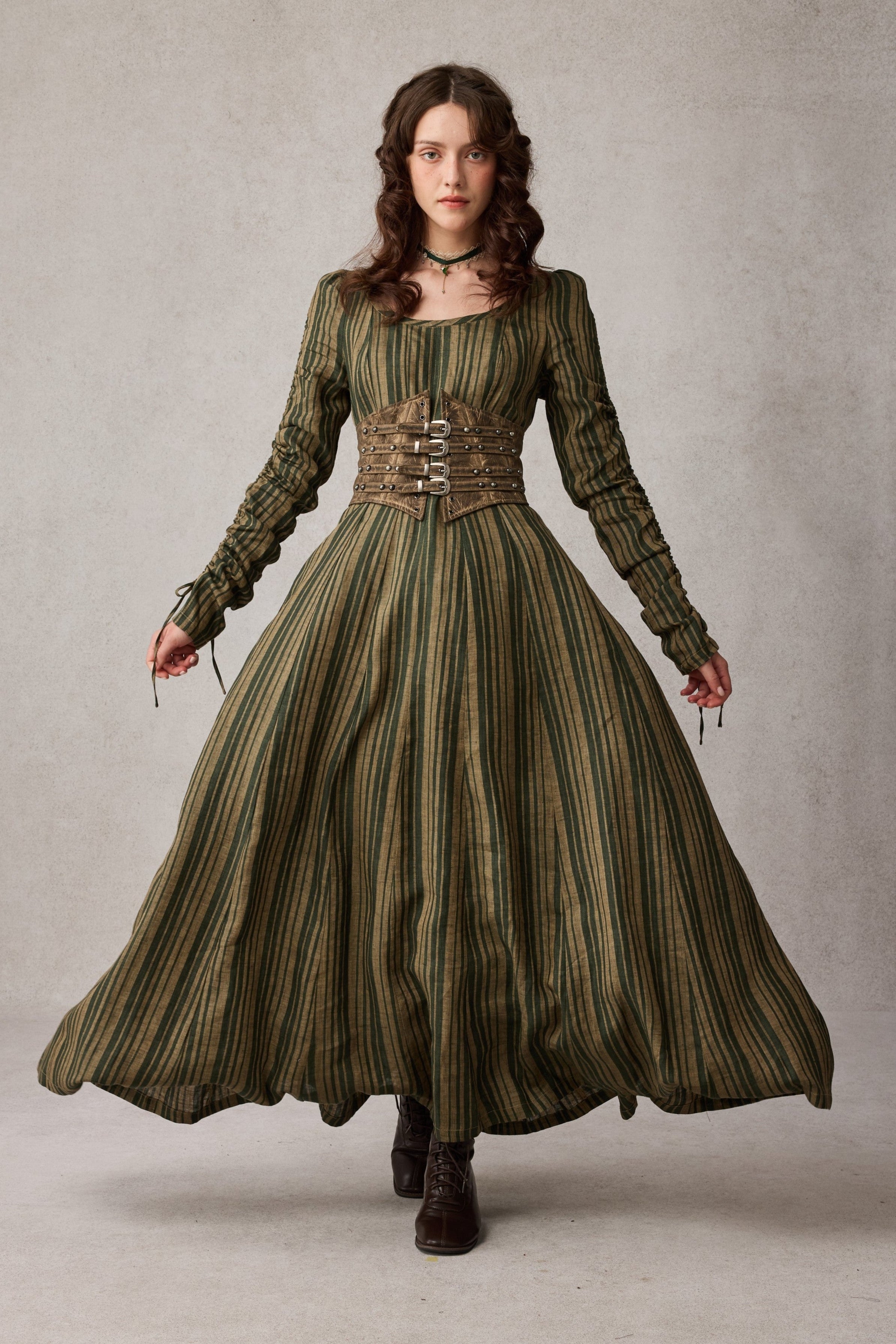 Crystal 17 | Victorian maxi linen dress – Linennaive