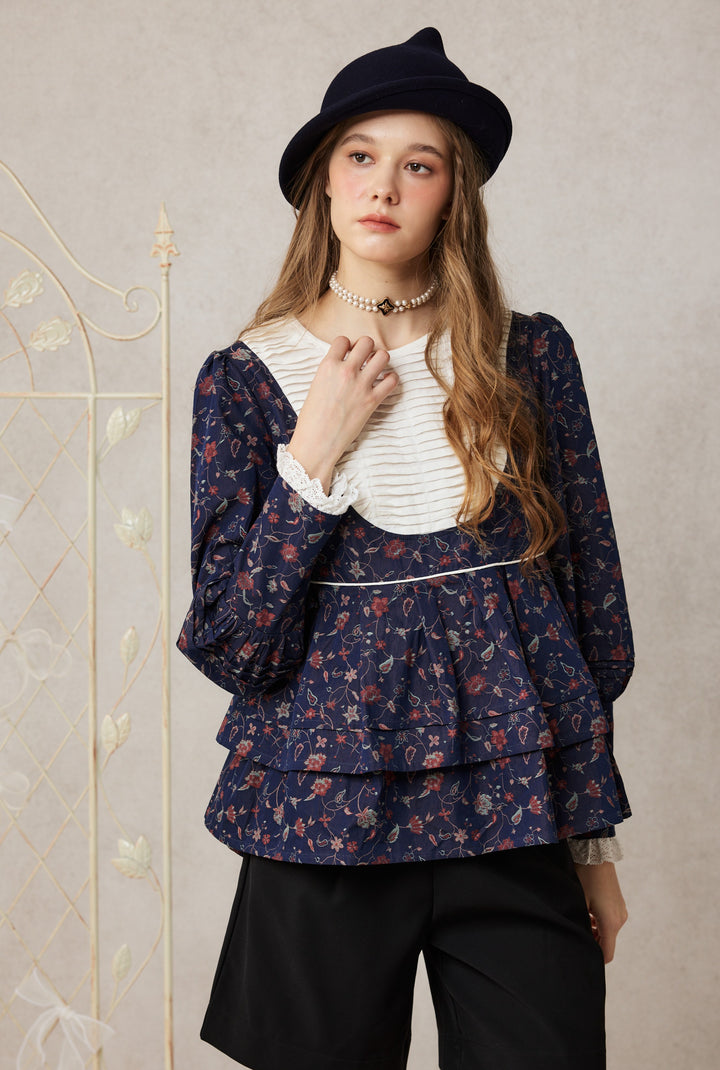 Lydia 18 | Linen Pintucked Puff Sleeve Blouse