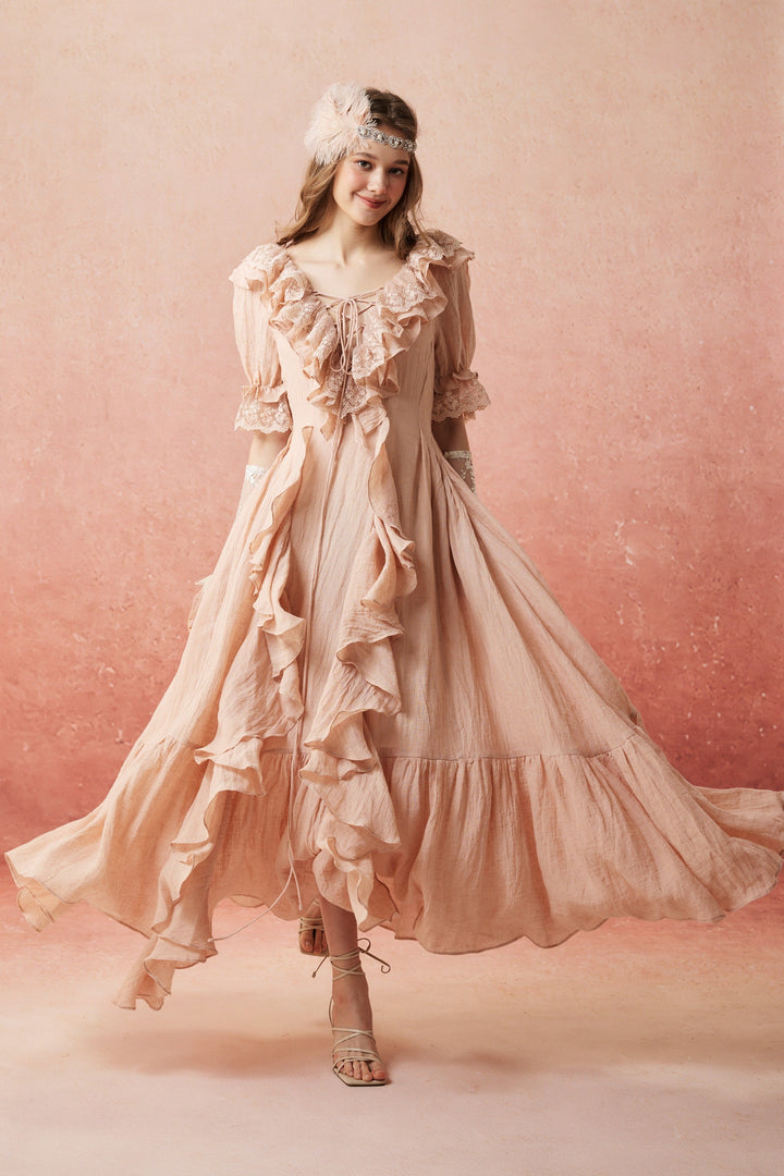 Dewdrops 16 | Maxi Linen Dress Gown