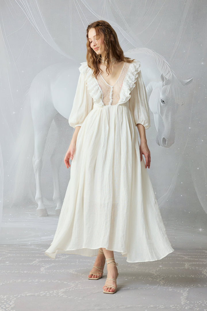 Moonlight 23| Puff Sleeved Linen Dress