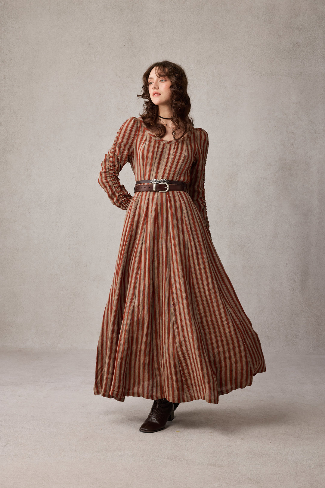 Crystal 17 | Victorian maxi linen dress