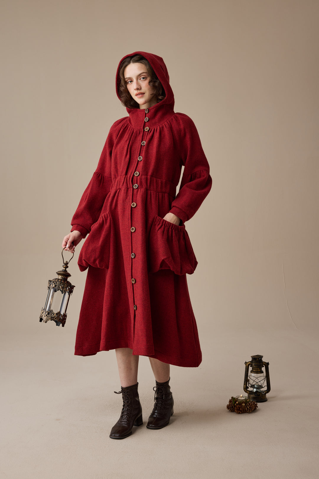 Melissa 28 |100% Wool Hooded Coat