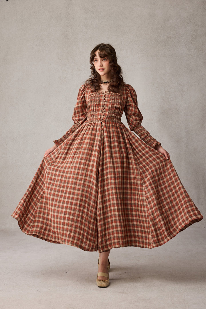 Jasmine 21 |smocking linen dress