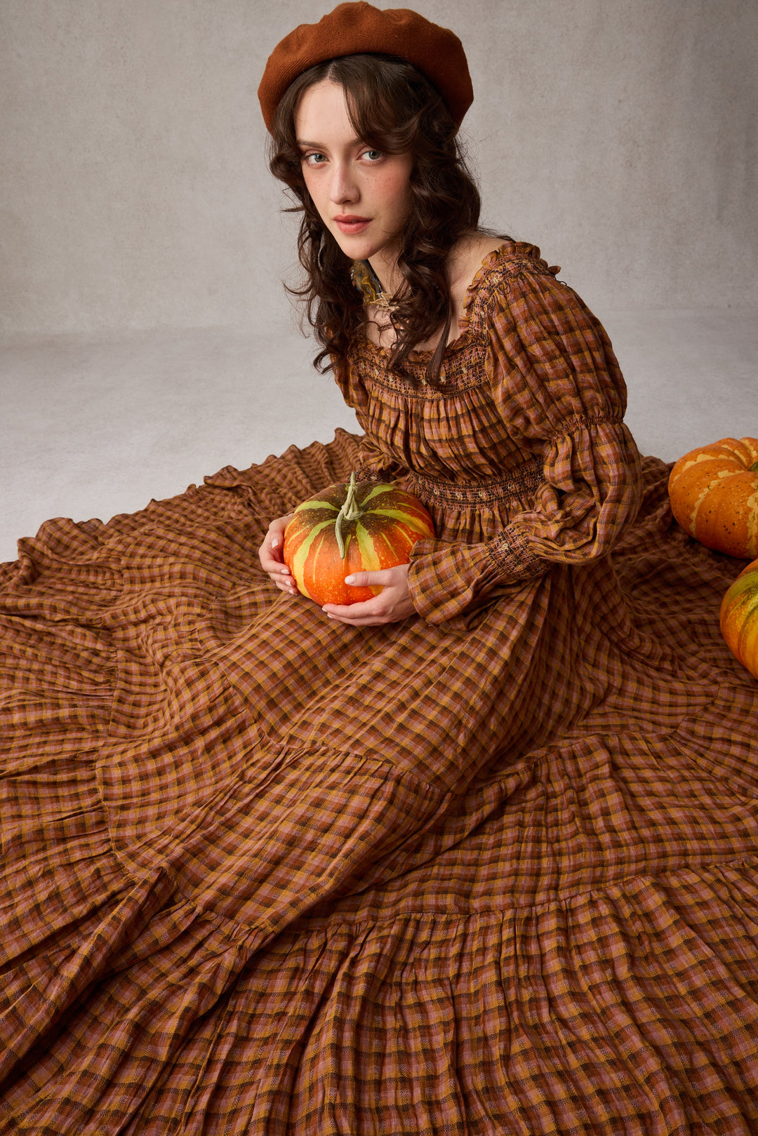 Cloud 21 | smocking embroidery linen dress