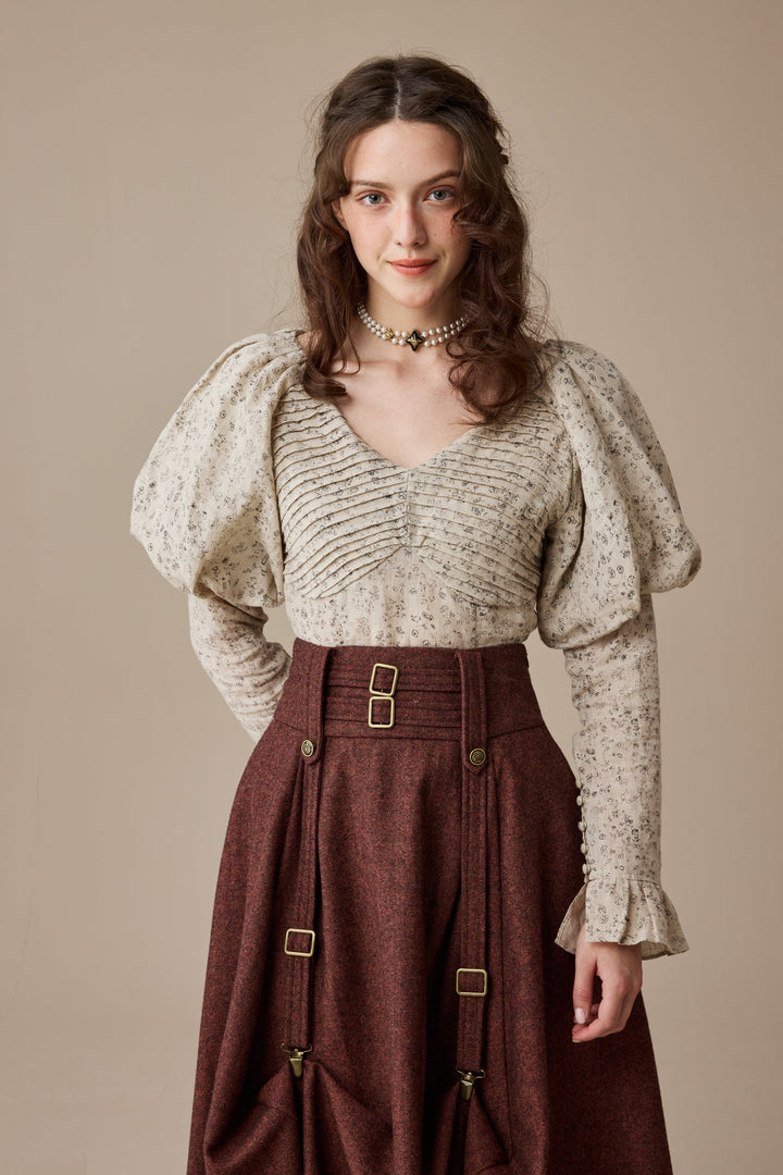 Sonia 33 |pintucked linen blouse