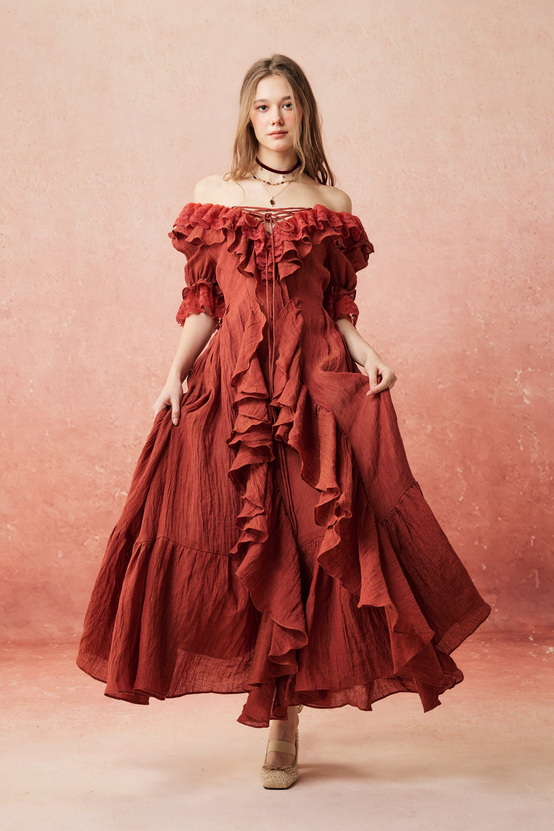 Dewdrops 16 | Maxi Linen Dress Gown