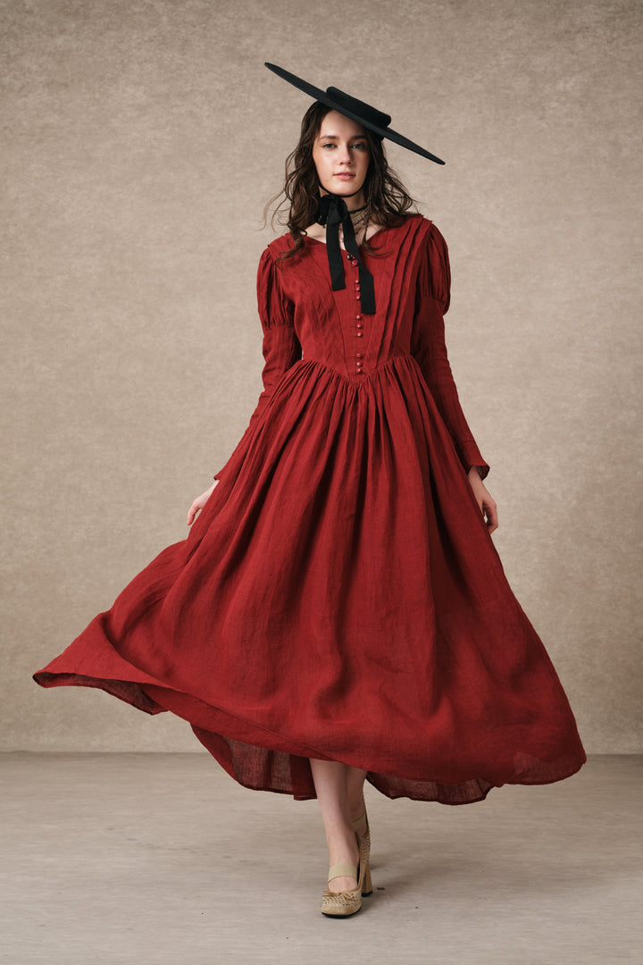 Madder 05 | Tailored Linen Corset Dress