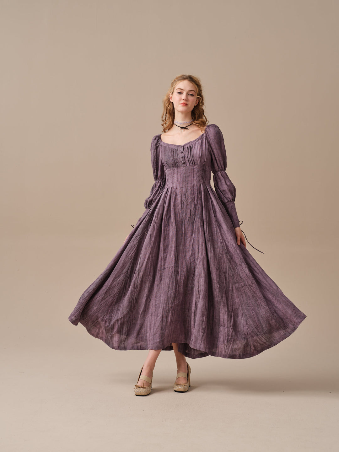 phoenix pleated long sleeve midi dress phoenix pleated long sleeve midi dress Royal Grace Pleated Midi Dress M