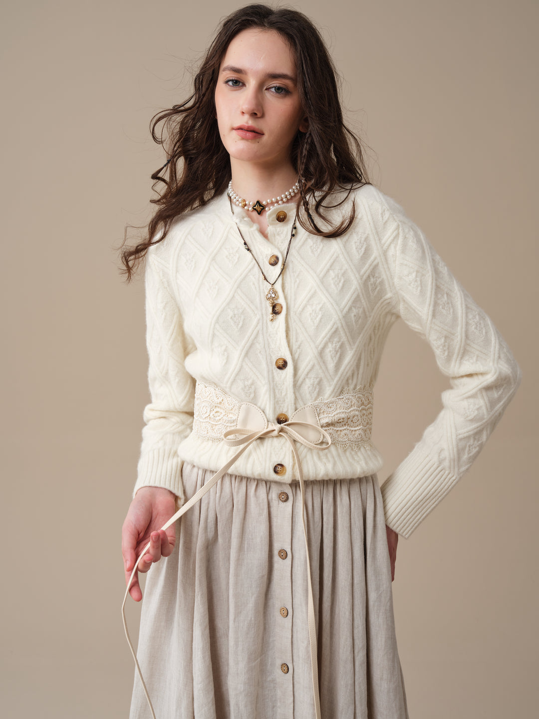 Flurry 17 | 100% Wool Sculptured Knitwear Cardigan