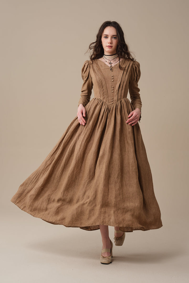 Madder 05 | Tailored Linen Corset Dress