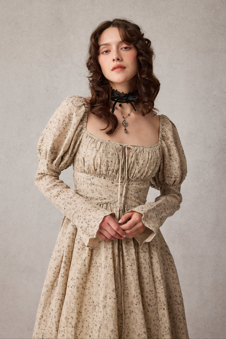 Paisley 11 | Elegant Floral Linen Dress