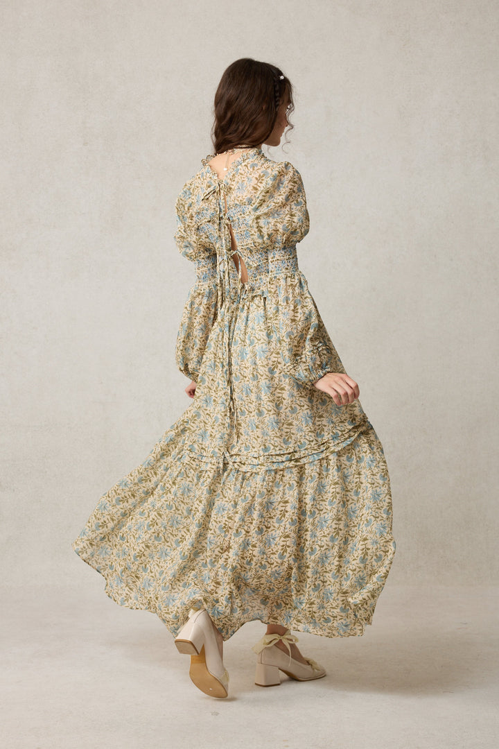 Jane 33 |Edward Smocking Linen Dress Chemise