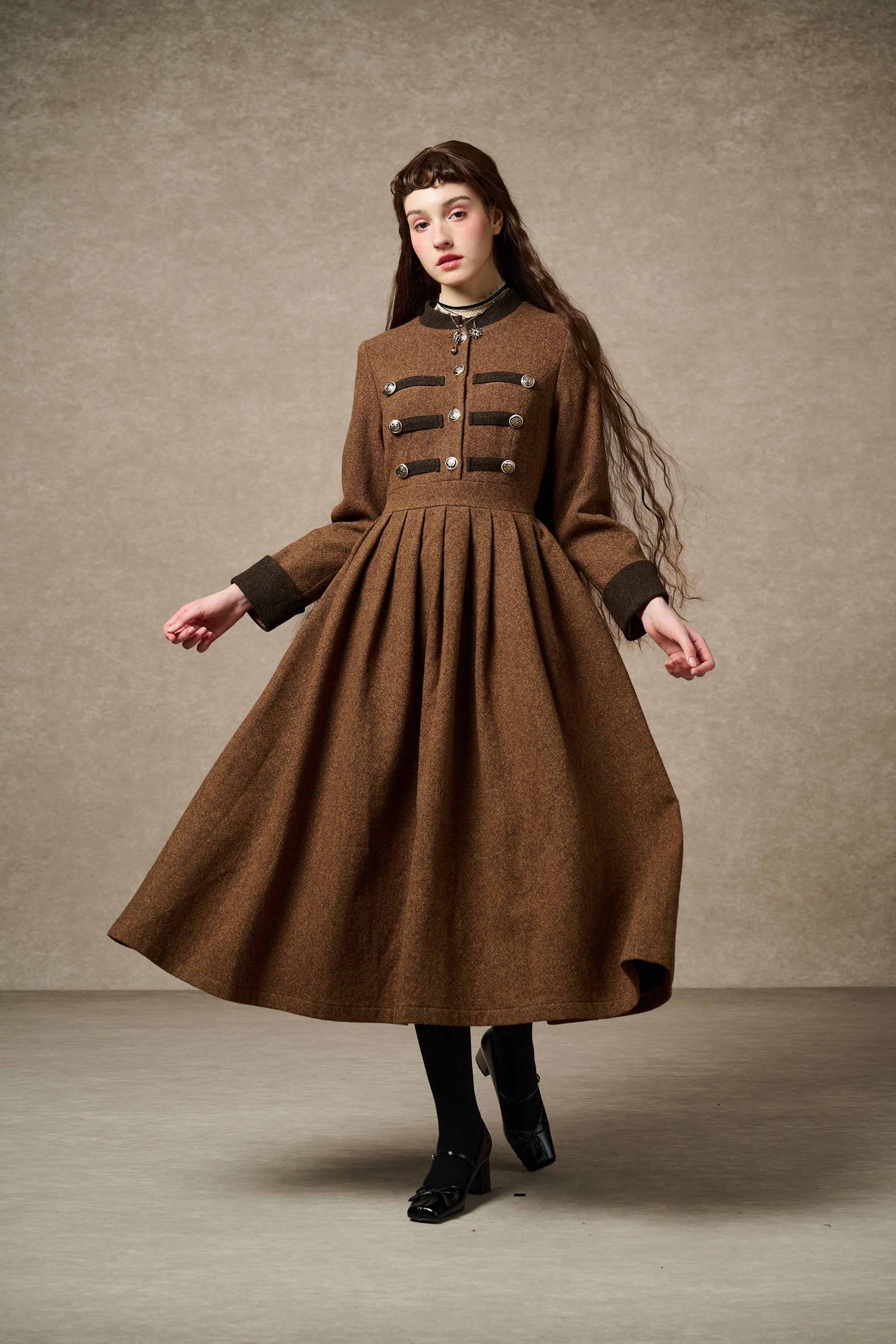 Willow 27 | green wool dress – Linennaive