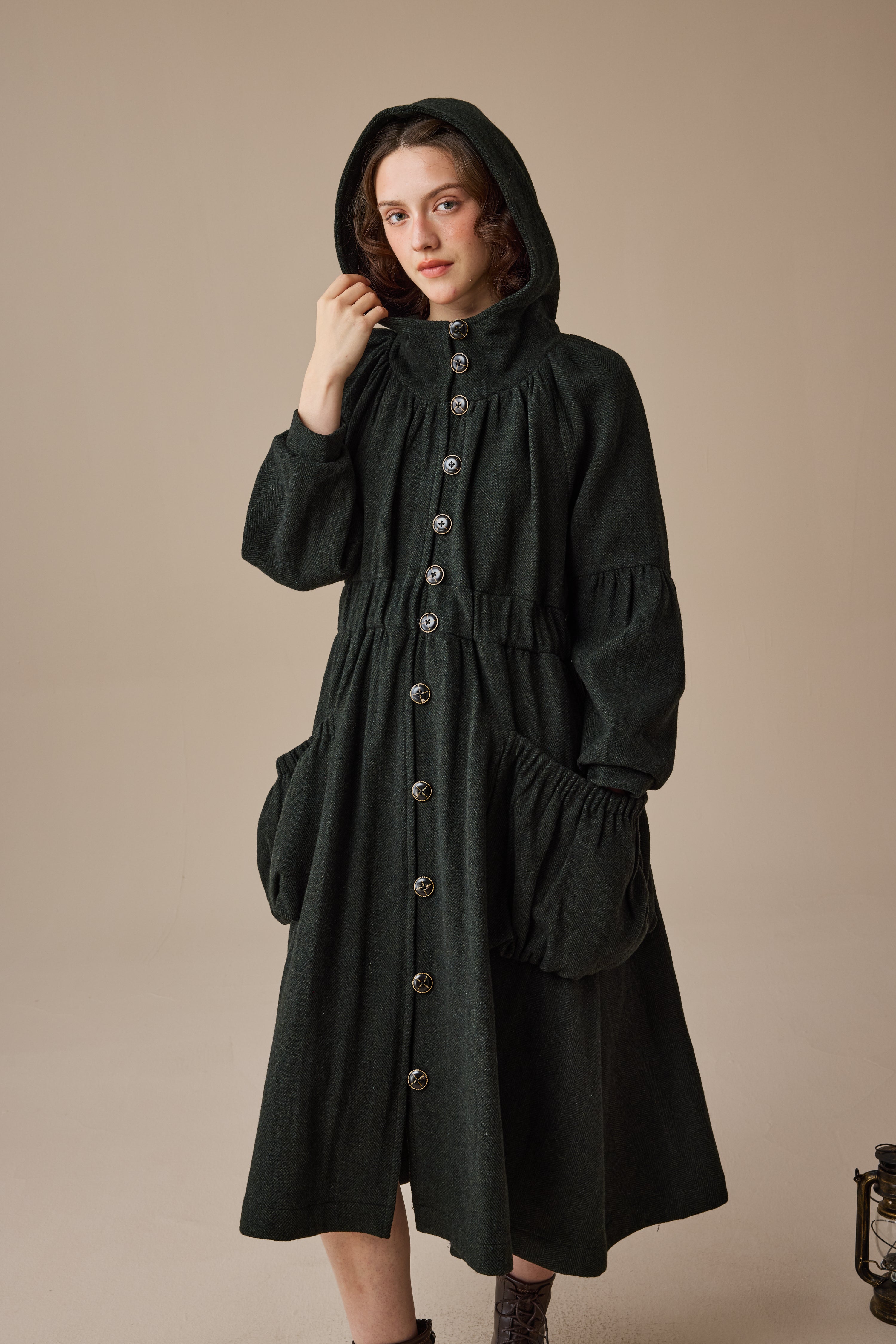 Melissa 28 |100% Wool Hooded Coat – Linennaive