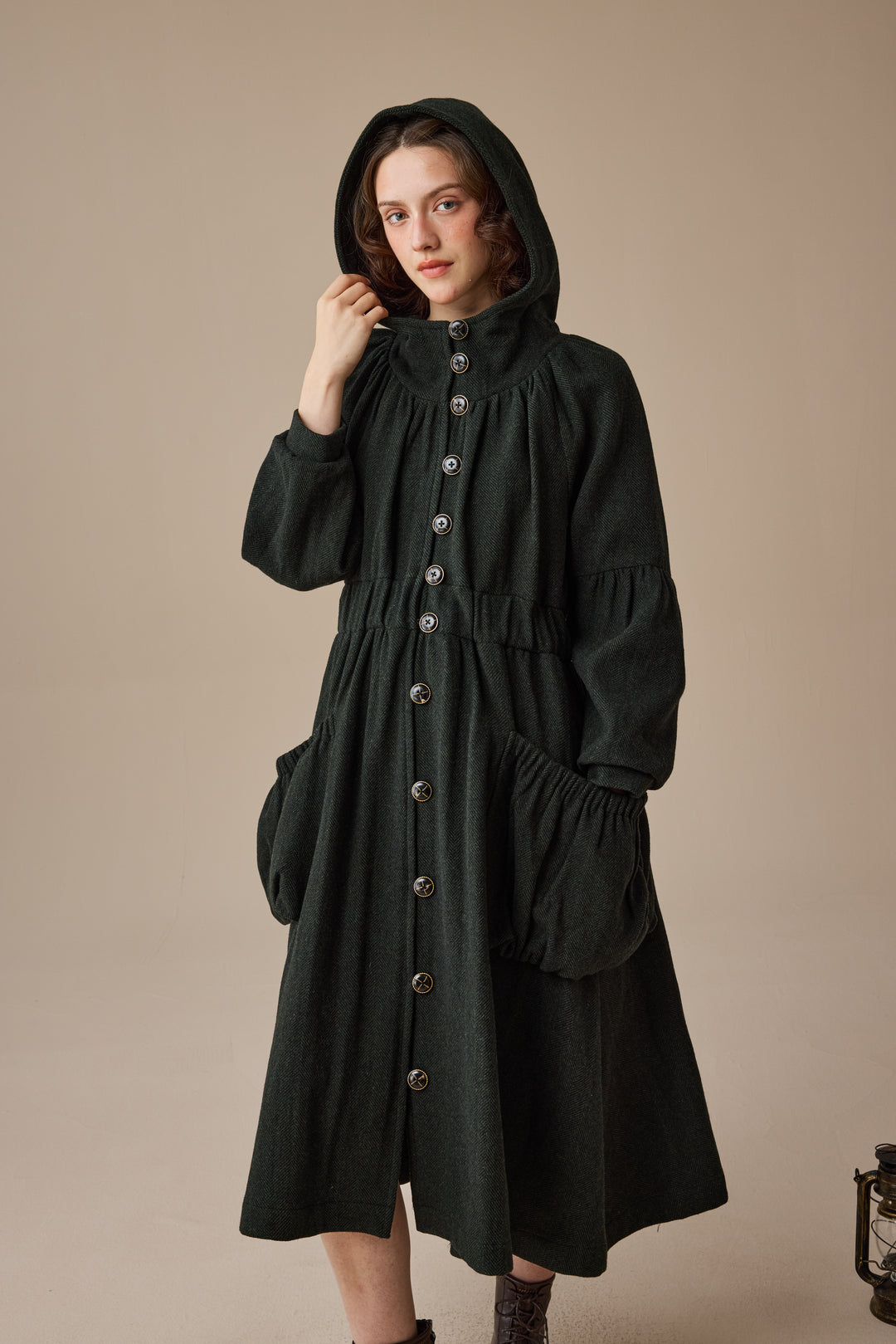 Melissa 28 |100% Wool Hooded Coat