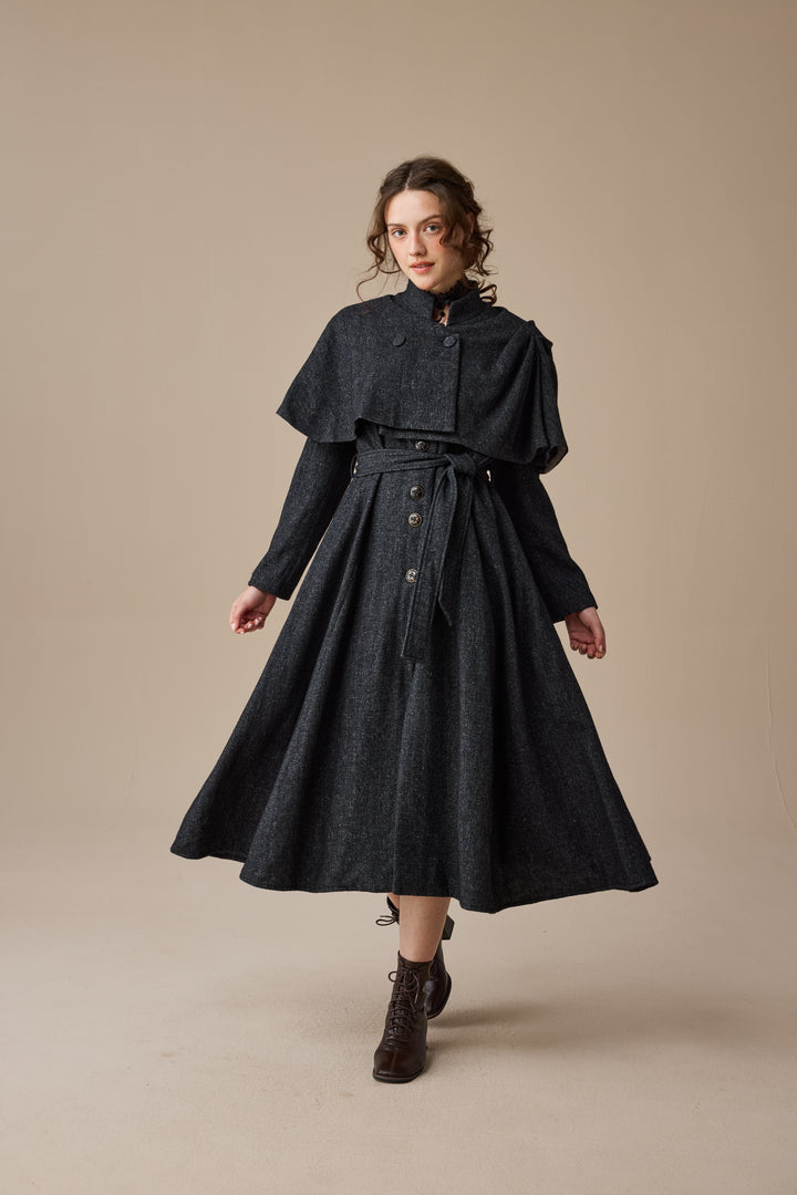 Wendy 15 | 100% Wool Dress & Cape (2 pieces)