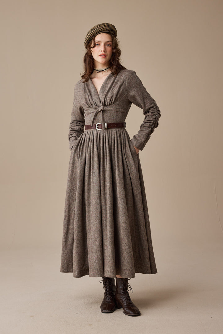 Bette 24 |Gingham 100% Wool Dress