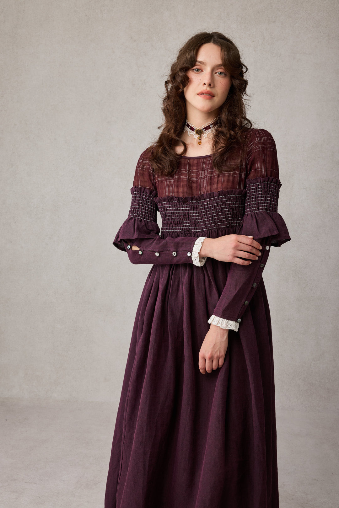 Orchid 19 |romantic linen gown