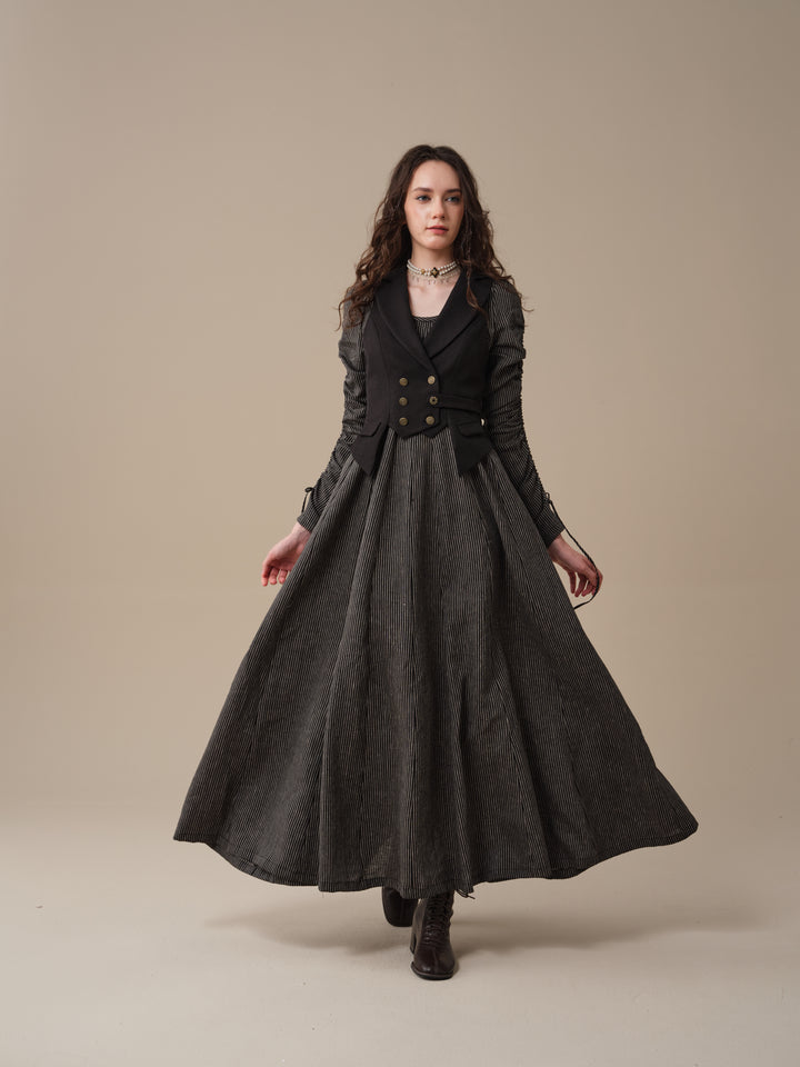 Crystal 17 | Victorian maxi linen dress