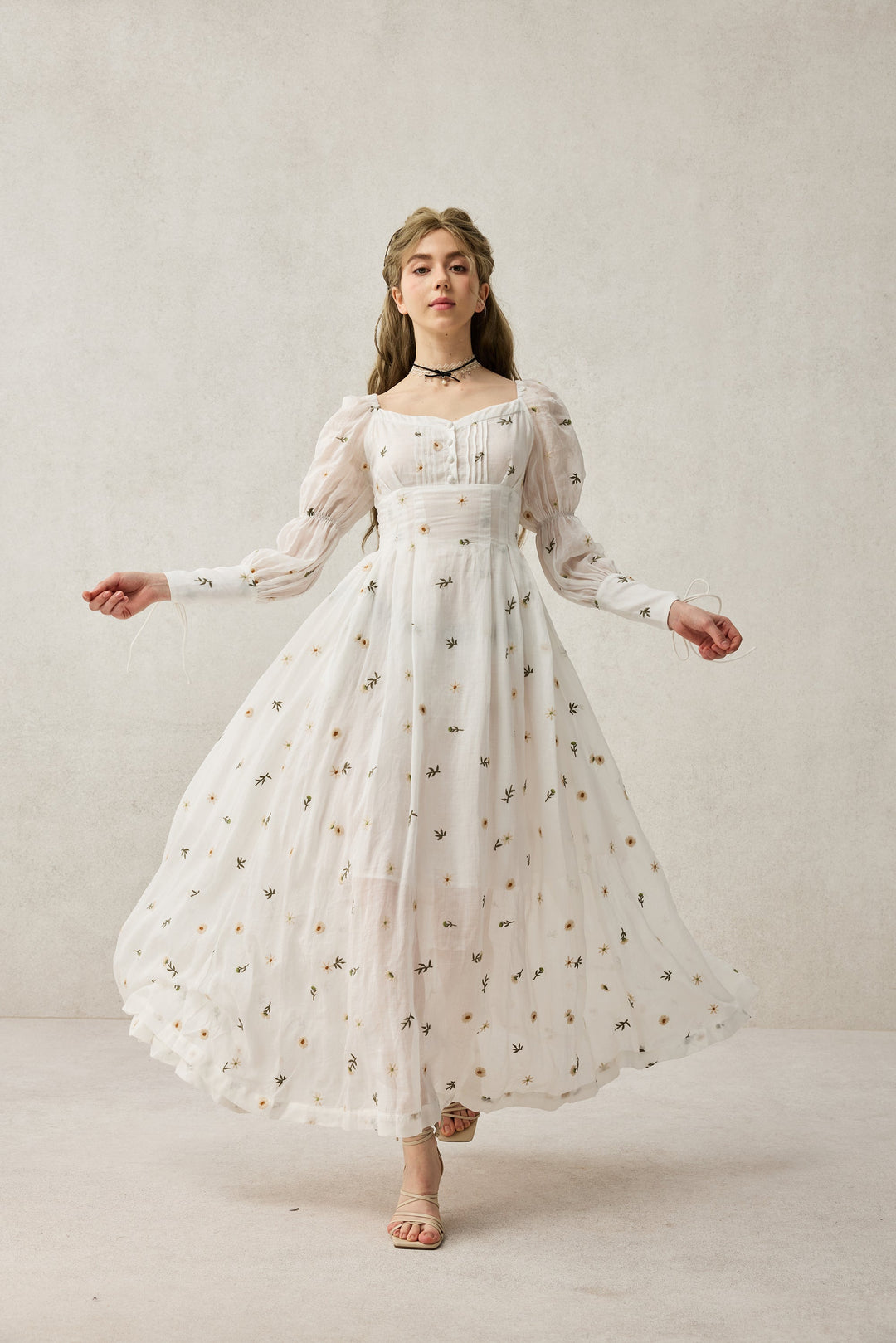 Sakura 21 | Lace-up maxi linen dress Linennaive Sakura 21 | Lace-up maxi linen dress Linennaive