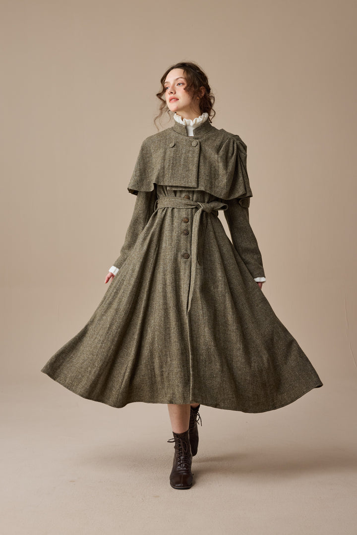 Wendy 15 | 100% Wool Dress & Cape (2 pieces)