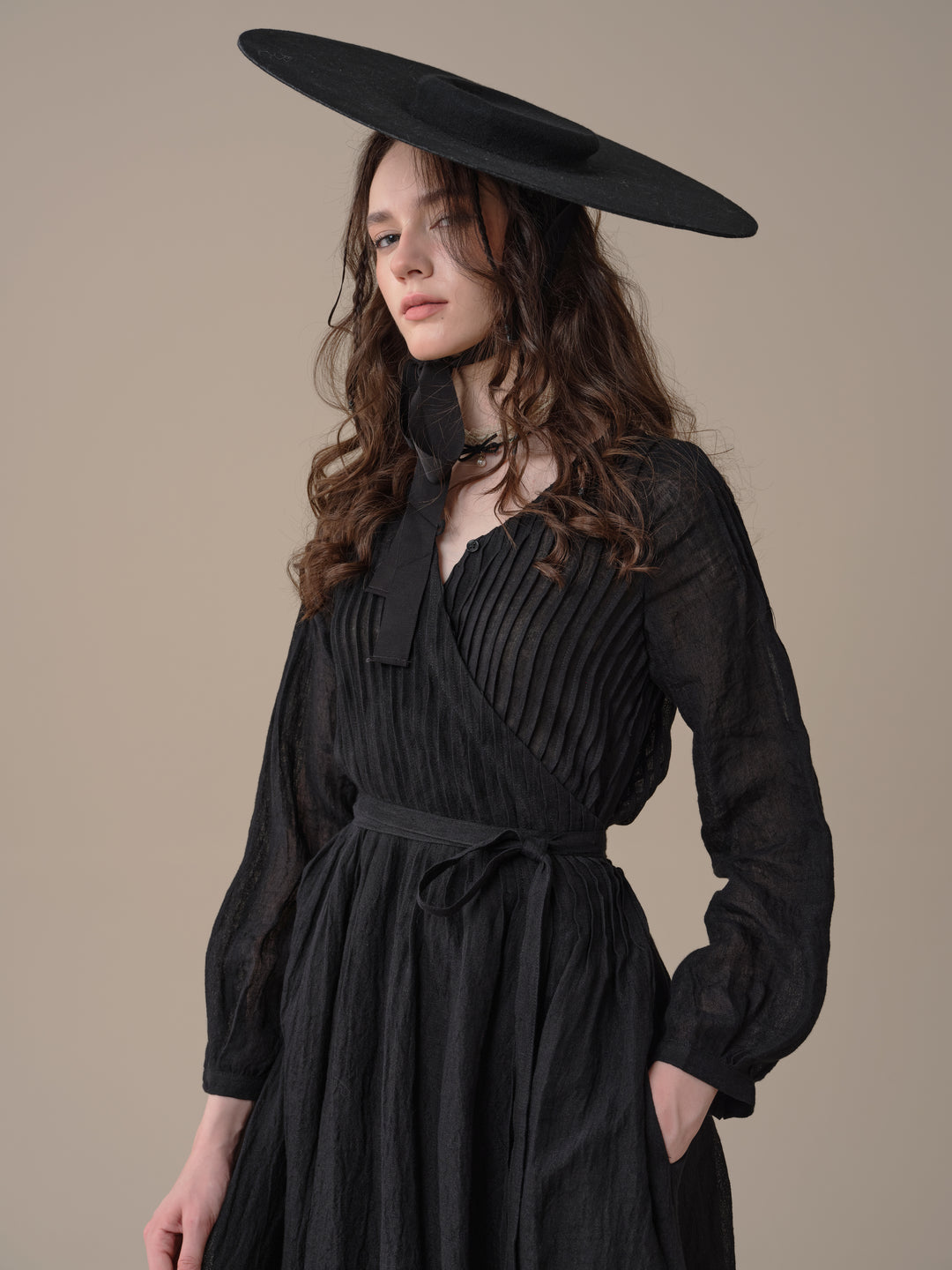 Bluebell 06 | Pintuck Linen Wrap Dress