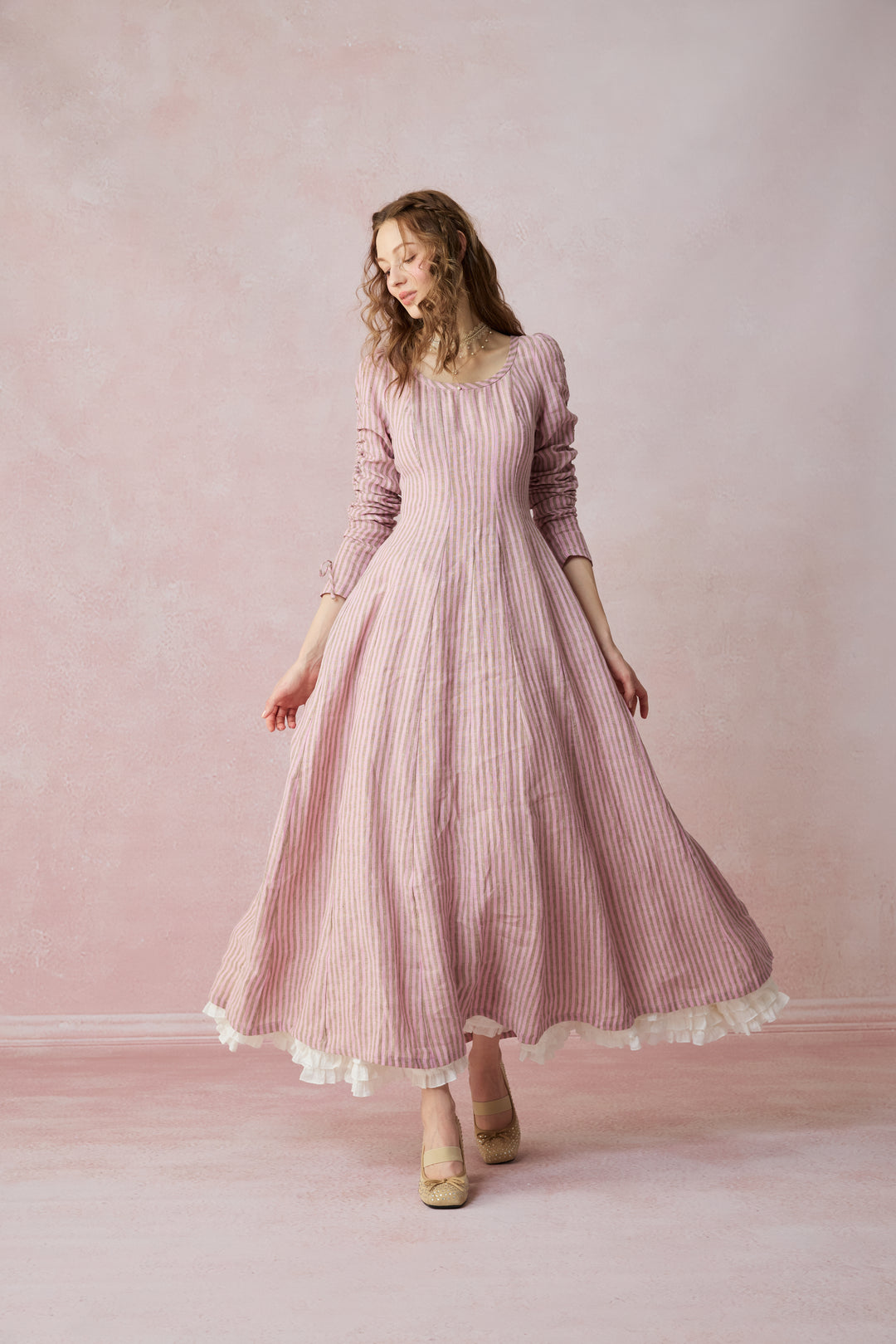 Crystal 17 | Victorian maxi linen dress