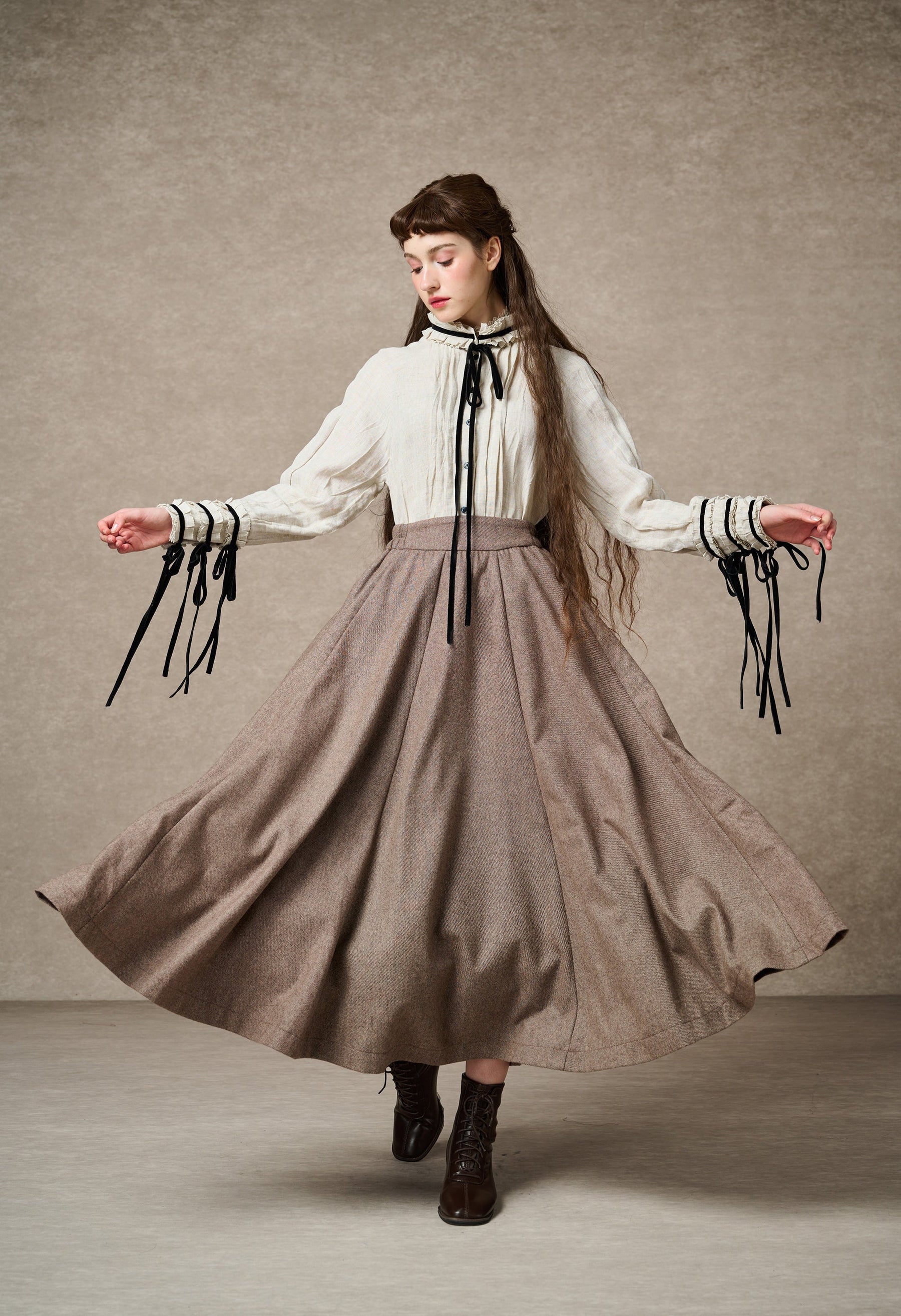 Soft Wool Textured Skirt