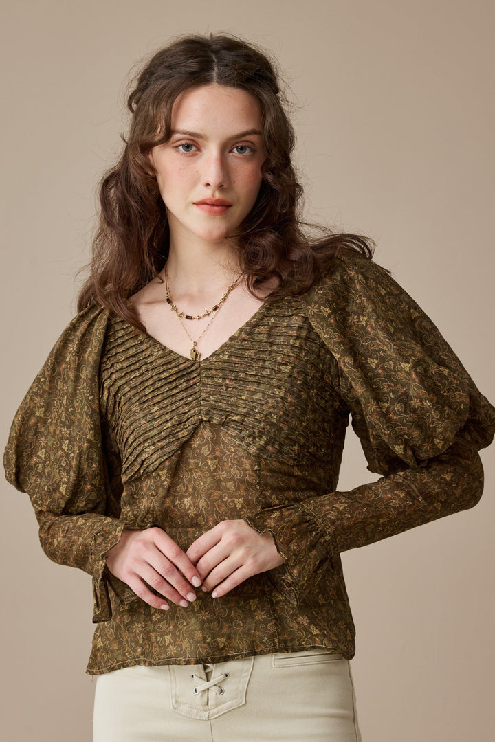 Sonia 33 |pintucked linen blouse