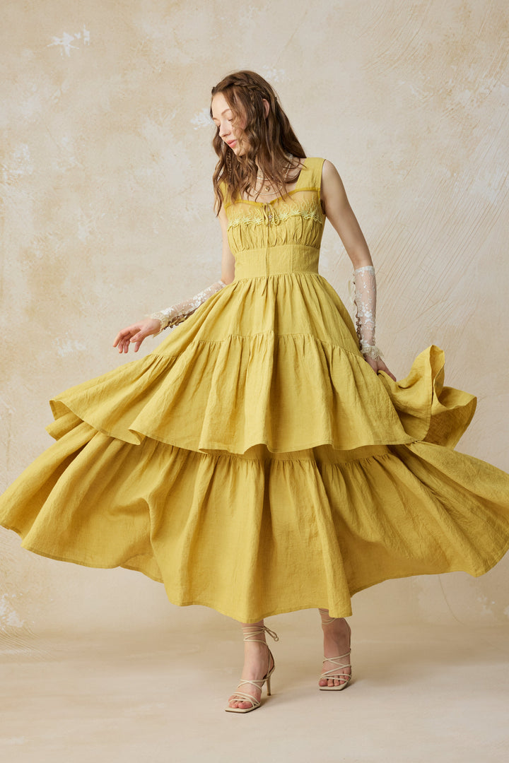 Amélia 29 |Victorian linen dress & skirt （2 pieces)